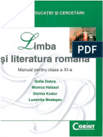 Limba Si Literatura Romana Clasa A XI A PDF