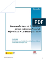 Codepeh 2010 Deteccion Precoz Hipoacusias