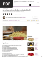 Arroz Basmati Com Limão