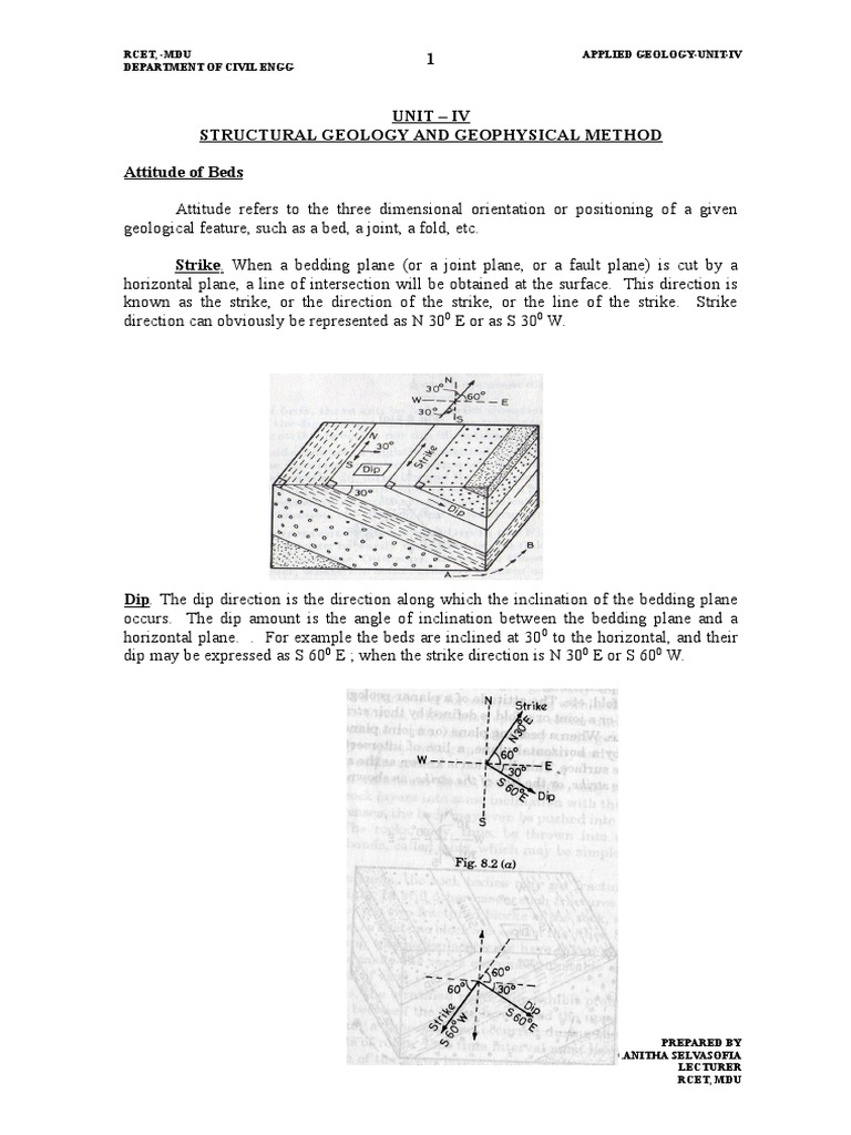 Attitude of Beds in Structural Geology | PDF | Social Science | Science ...