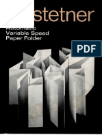 Gestetner Variable Speed Paper Folder, Model 'G'