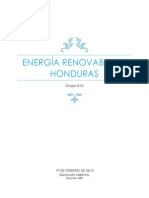La Energia Renovable en Honduras