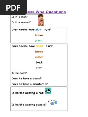 Guess Who Questions