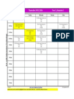 Timetable 2015/2016 Year 1, Semester I: 02 September 2015