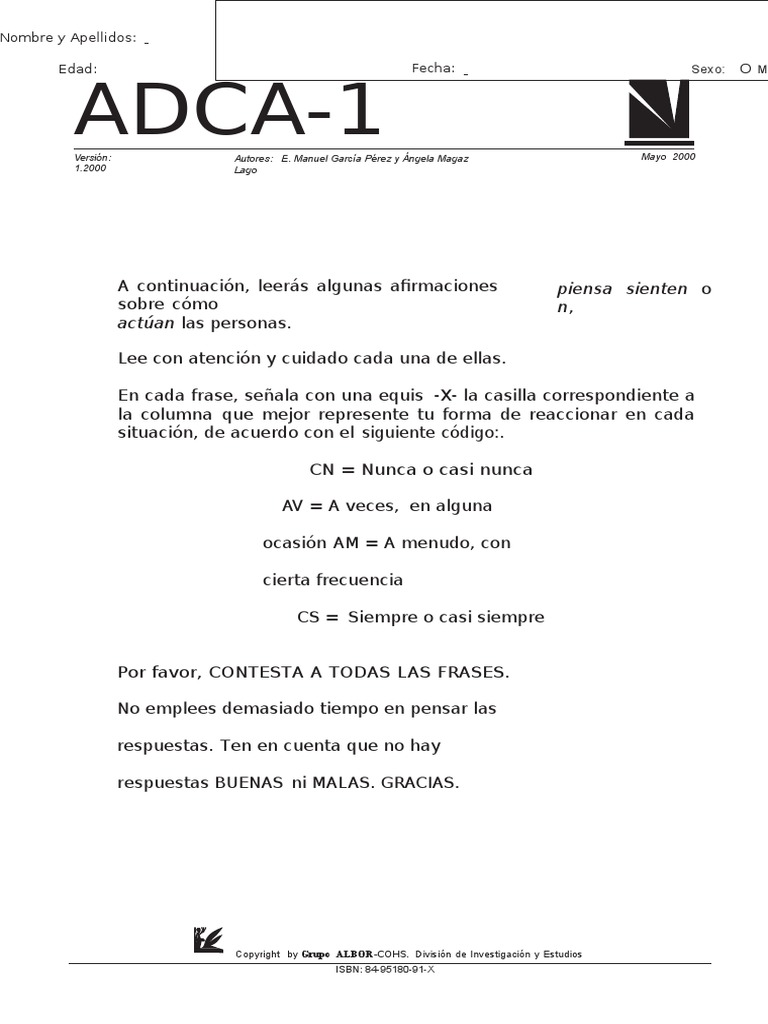 Test Adca 1 | PDF