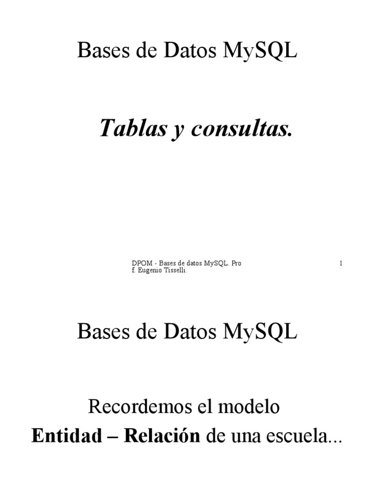 Introducción a SQL ANSI en MySQL | PDF | SQL | Programación de computadoras