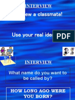 Interview A Classmate (Advanced)