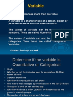 Types of Variable