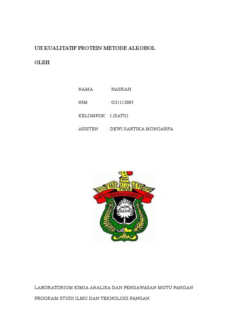 Laporan Praktikum Uji Kualitatif Protein