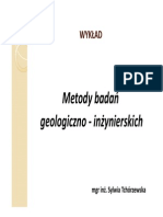 Badania W Geologii Inzynierskiej Wyklad