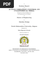 Active Vibration Control on Cyllindrical Shell