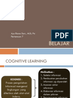 Kuliah 6 - Belajar Kognitif 2015