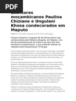 Escritores Moçambicanos Paulina Chiziane e Ungulani Khosa Condecorados Em Maputo
