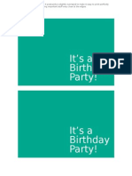 Birthday Party Postcard