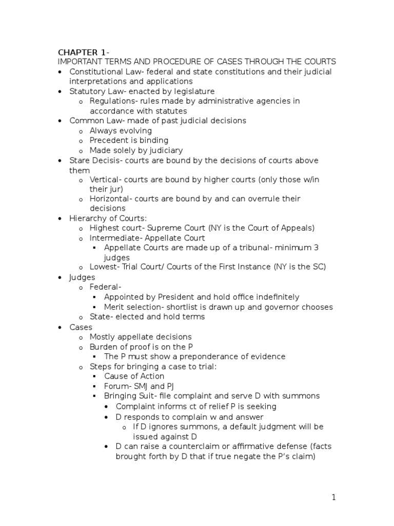 Elements Outline PDF Precedent Statutory Interpretation