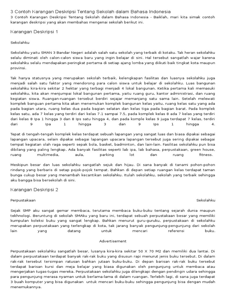 Contoh Teks Deskripsi Tentang Guru Bahasa Inggris