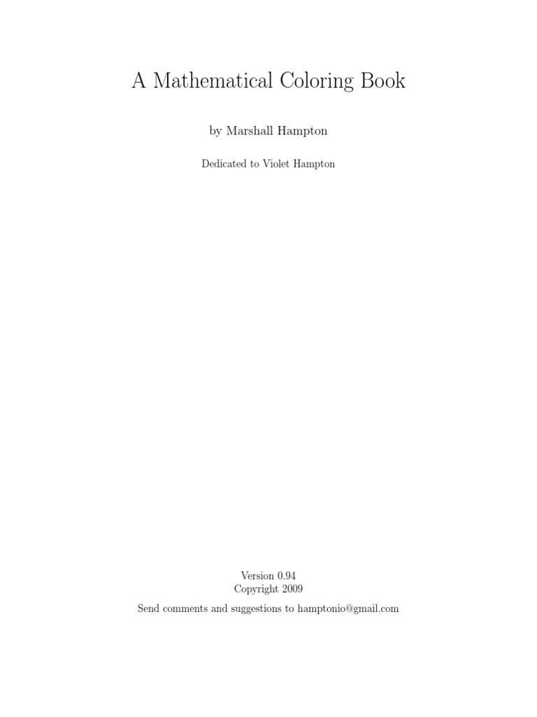 Mathematical Coloring Book | PDF | Mathematical Objects | Geometric Shapes