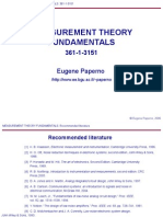 Measurement Theory Fundamentals: Eugene Paperno