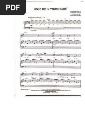 Hold Me In Your Heart Sheet Music