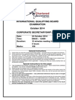 Corporate Secretaryship Paper October 2014