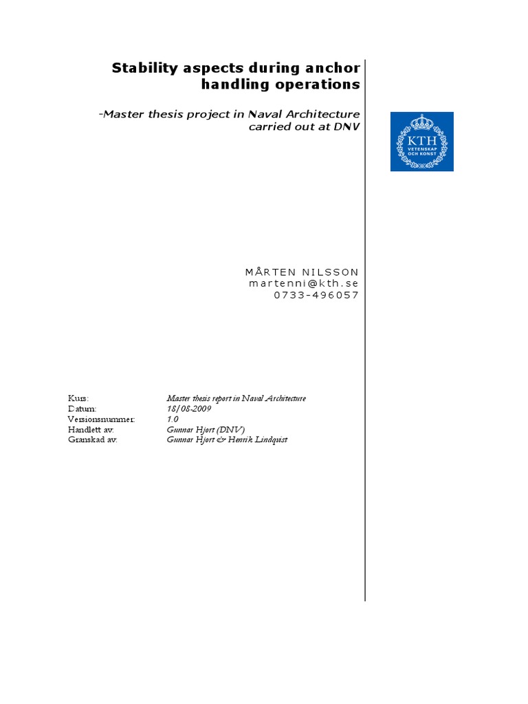 Analysis Of Factors Affecting The Stability Of Anchor Handling