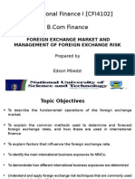 Foreign Exchange Market and Management of Foreign Exchange Risk