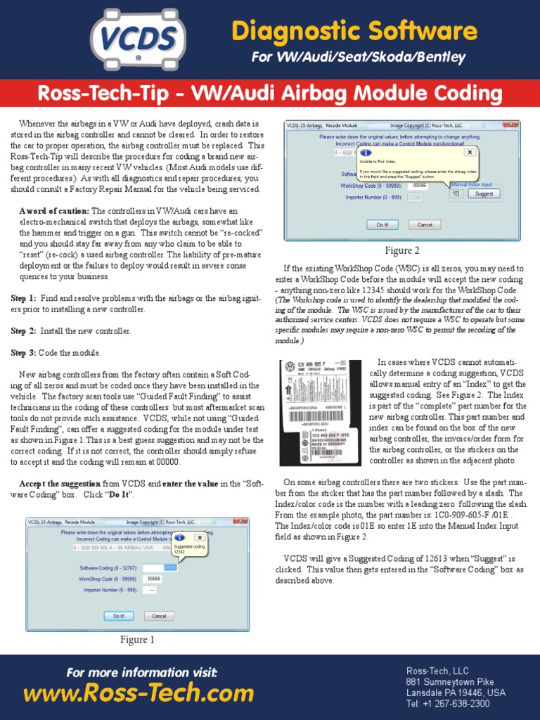 VW/Audi Airbag Module Coding Guide | PDF | Airbag | Volkswagen