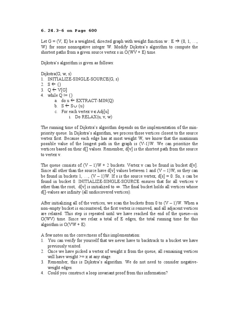 Optimized Dijkstra's Algorithm for Weighted Graphs | PDF
