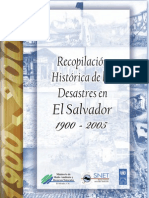 Recopilación histórica de los desastres en El Salvador