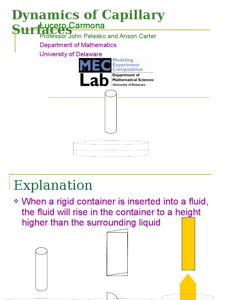 Mathematical Modeling of Capillary Rise in Various Media | PDF ...
