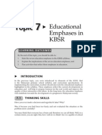 Topic 7 Educational Emphases in Kbs R