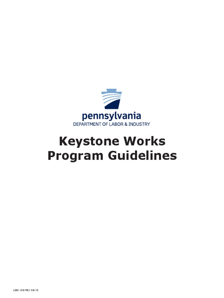 Keystone Works Program Guidelines | PDF | Self Insurance | Employment