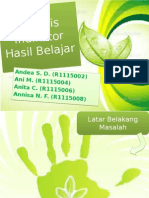 Analisis Indikator Hasil Belajar