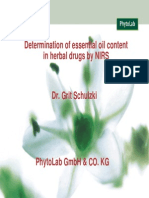 Determination of Essential Oil Content in Herbal Drugs by NIRS