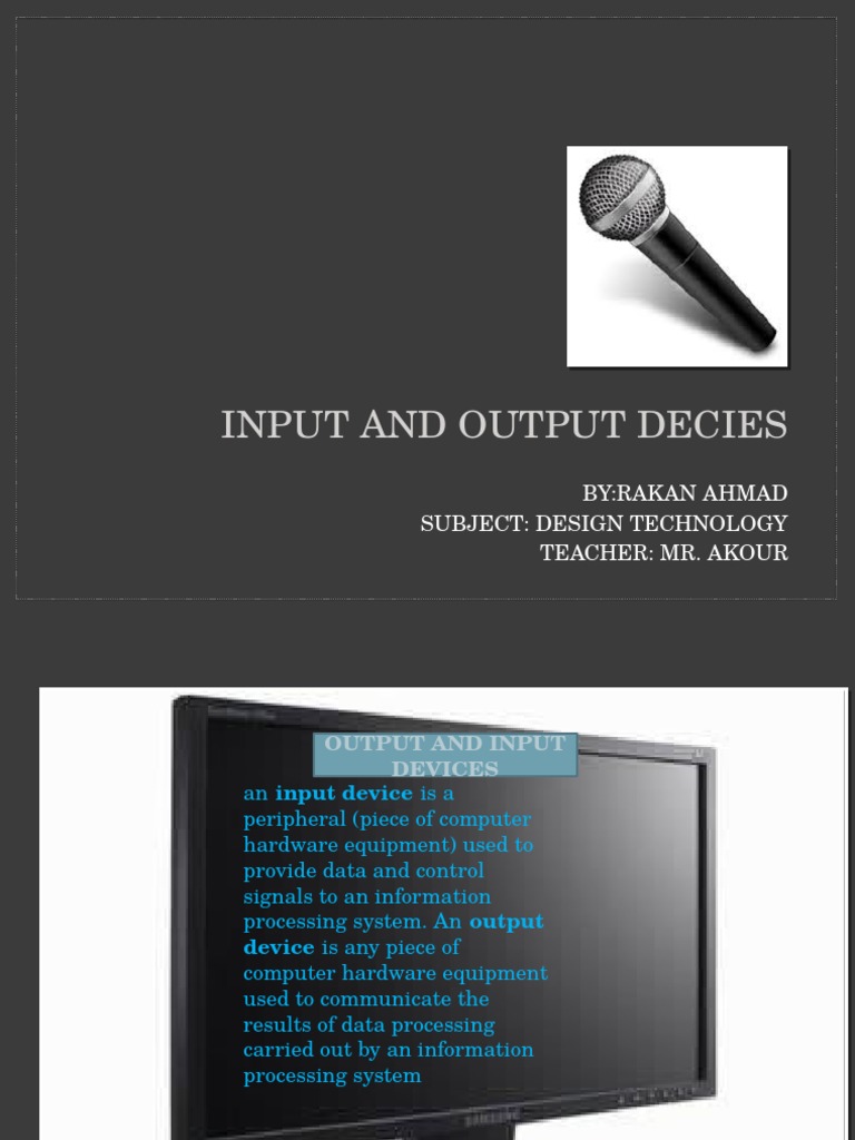 Input and Output Decies | PDF