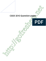 CEED 2010 Exam Question Paper pdf Download