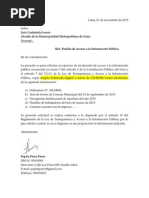 Carta modelo de solicitud de información