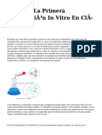 Realizan La Primera Fertilización in Vitro en Clínicas