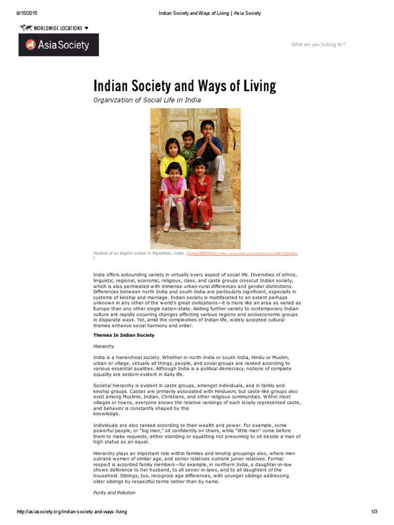 Hierarchical Structure of Indian Society | PDF | Family | Kinship