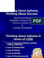 Thinking About Aphasia, Thinking About Success