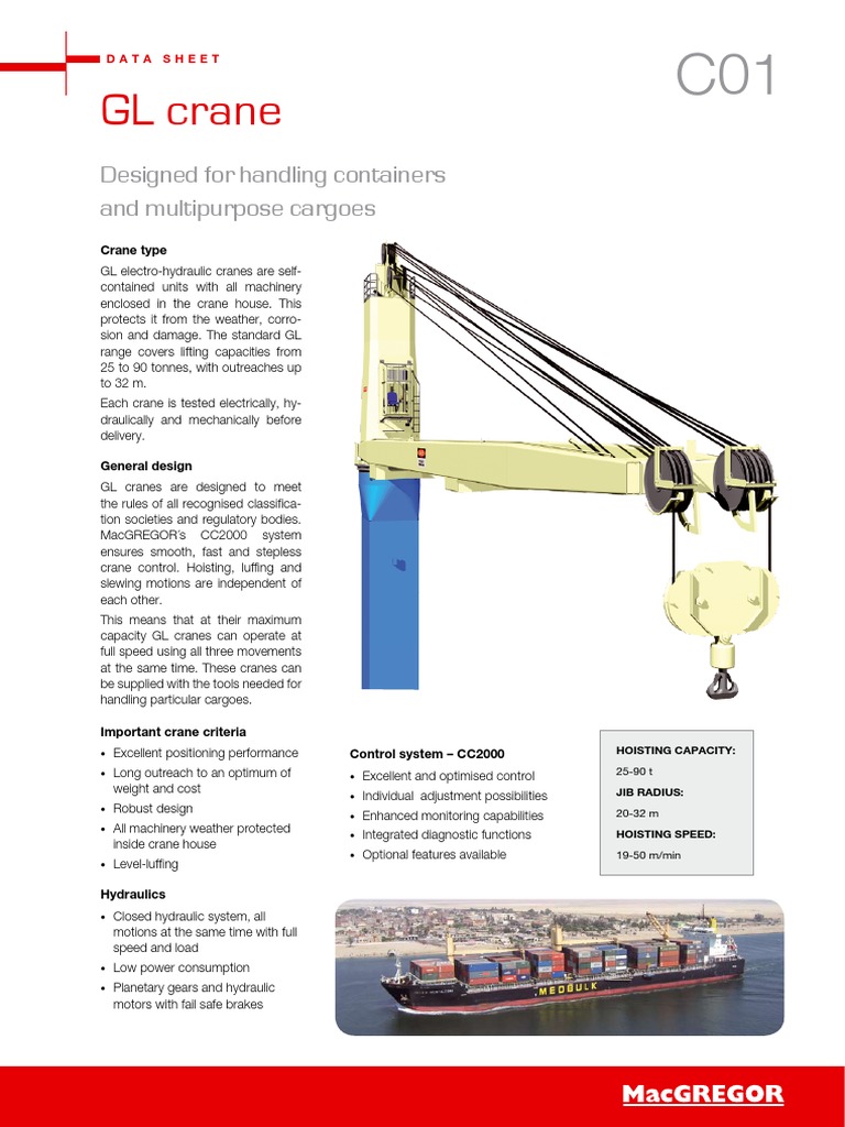 MacGregor GL-350 Electro-Hydraulic Crane