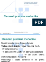 Elementi Precizne Mehanike Predavanje 1