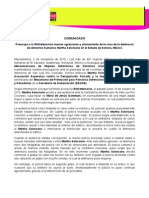 COMUNICADO Preocupa a la IM-Defensoras nuevas agresiones y allanamiento de la casa de la defensora de derechos humanos Martha Solorzano en el Estado de Sonora, México 02112015