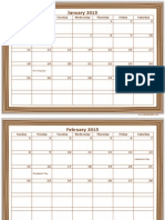 Desk Calendar template
