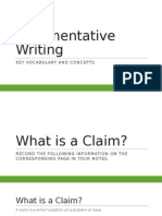 Argumentative Writing - HMH Summary Pages