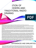 Postmodern and Traditional Radio Dramas