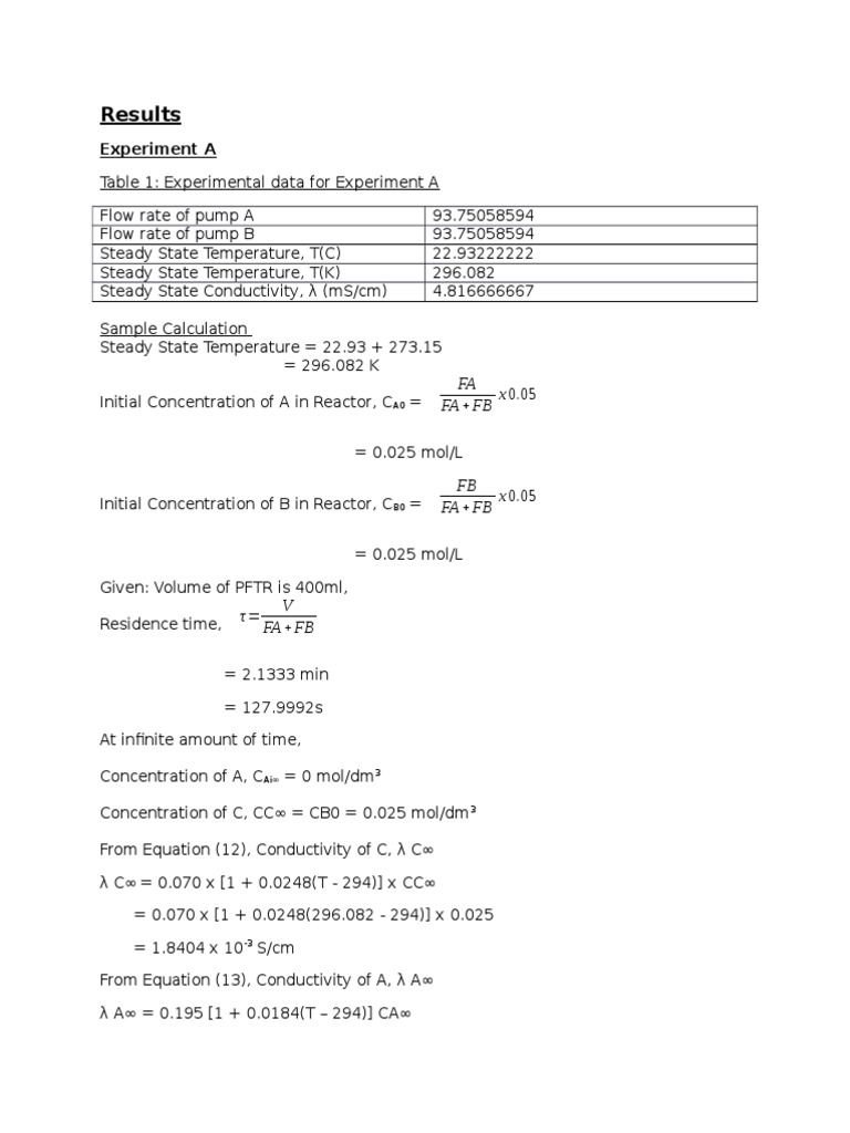 Experimental Results of Flow Rate Effects | PDF | Molar Concentration ...