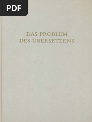 Wege Der Forschung Bd 8 Hans Joachim Storig Hg Das Problem Des Ubersetzens Wissenschaftliche Buchgesellschaft 1969