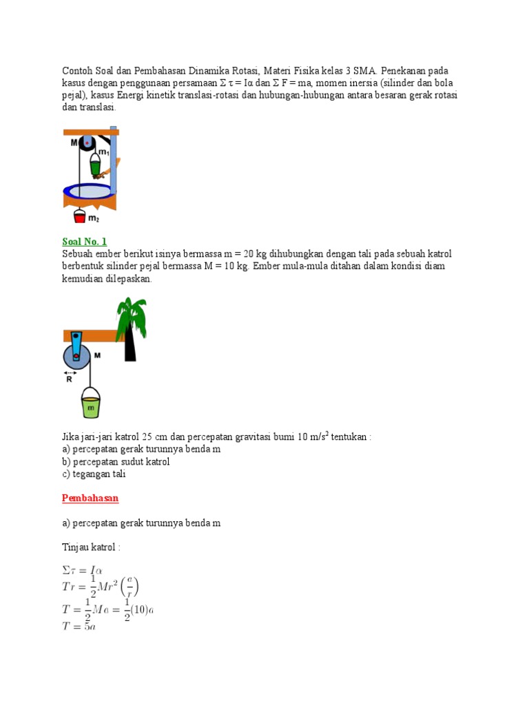 Soal Dan Jawaban Fisika Tentang Dinamika Rotasi - Kumpulan ...