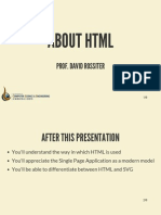 About HTML: Prof. David Rossiter